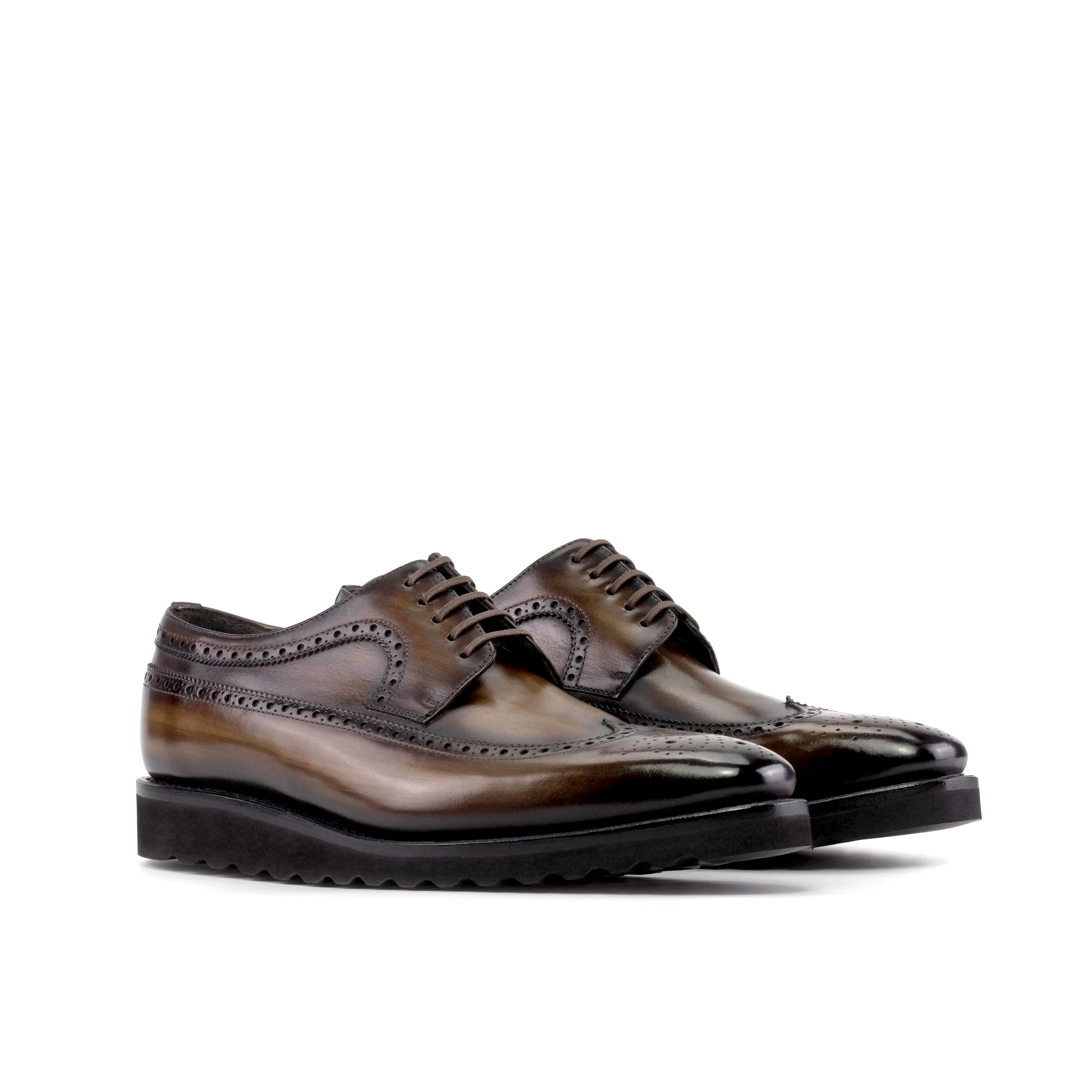 Saif Patina Longwing Blucher shoes
