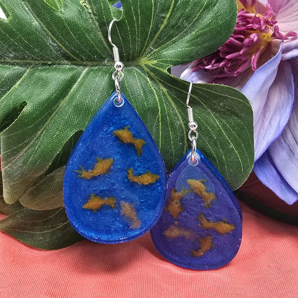 Whimsical Goldfish Earrings