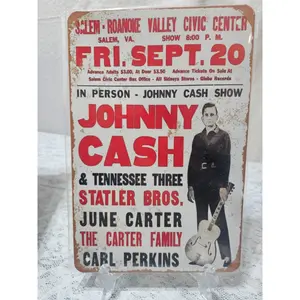 Johnny Cash Metal Sign - 8x12 in Wall Art, Home Decoration for Home Supplies