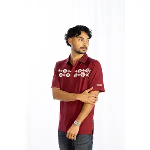 Aztec Polo - Maroon