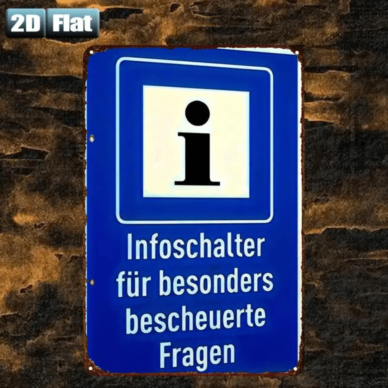 Vertical Iron Sheet Painting Metal Tin Sign Information Desk for Particularly Embarrassing Questions Industrial Wall Decor Art for Home Bar Garage
