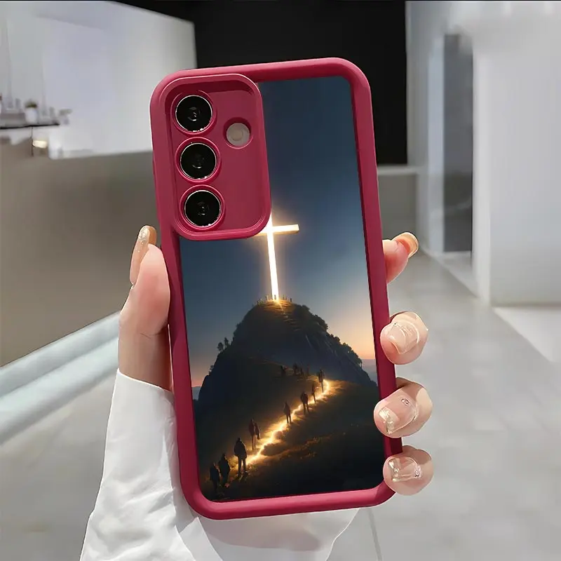 Wine red-Cross Pattern