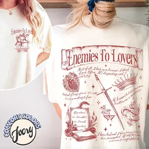 Enemies To Lovers T-Shirt, The Wicked King, The Cruel Prince Romantasy The Cruel Prince Quote Shirt, Elfhame Shirt,Dark Romance
