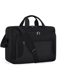 Solid Color Laptop Bag, Large Capacity Waterproof Protection Laptop Case, Business Office Work Computer Bag, Adjustable Shoulder Bag
