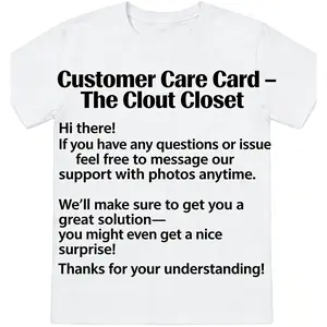 Premium Cotton T-Shirt After-Sales Warranty Certificate