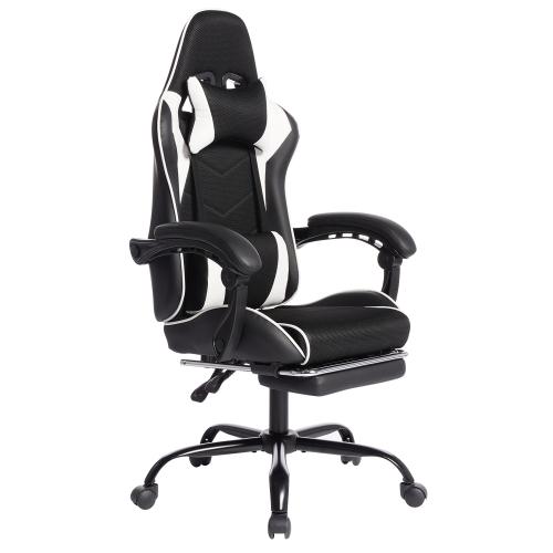 【Bellemave】DEEPfurniture E-sports Gaming Chair Sports Car Driving Seat PU Material Moulded Sponge Comfortable and Safe With Massage Black