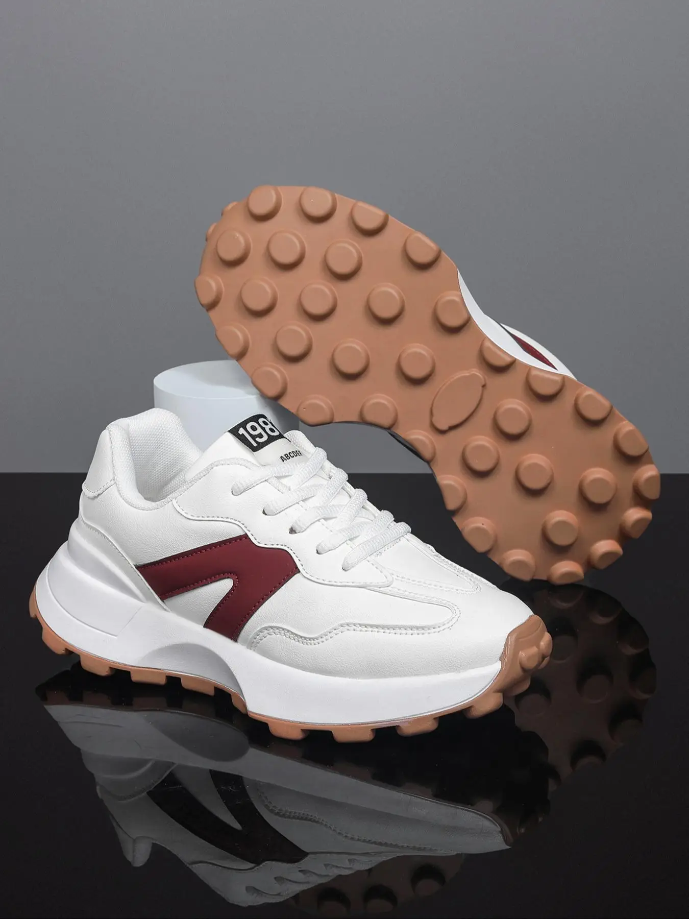 Girl's Fashionable Patchwork Design Lace Up Sneakers, Casual Comfortable Breathable Sports Running Shoes, All-match Basic Shoes for Daily Wear