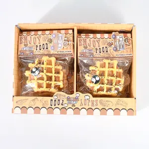 Rumilife Waffle Squeezing Toy-Yellow Waffle Squishy Charm - Cute Food Stress Relief Toy