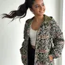 Women's Lightweight Camouflage Hooded Jacket - Casual Loose Fit, Full Front Zip & Side Pockets, Durable Polyester, Stand Collar, Ideal for Spring & Fall, Outdoor Clothing | Sporty Jacket | Polyester Jacket