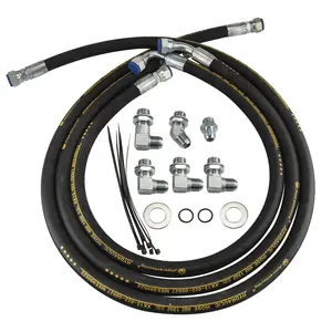 3mirrors Diesel Allison Transmission Cooler Lines Hoses Kit Compatible with 2006 - 2010 Chevy/GMC 6.6L Duramax w/ Adapters