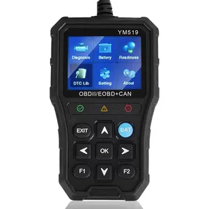 YM519 OBD2 Scanner Code Reader, Engine Diagnostic Tool with Check Engine Light Reset, Real-Time Data, Emissions Readiness & 12V  Check, Works with 1996+ OBDII