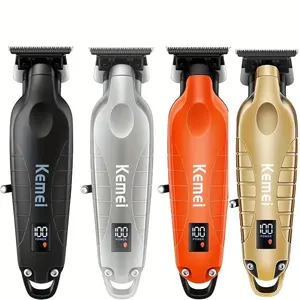 Kemei 2293 Professional 0mm Hair Trimmer Zero Gapped Men Rechargeable Hair Clipper Cordless Barber Finish Hair Cutting Machine