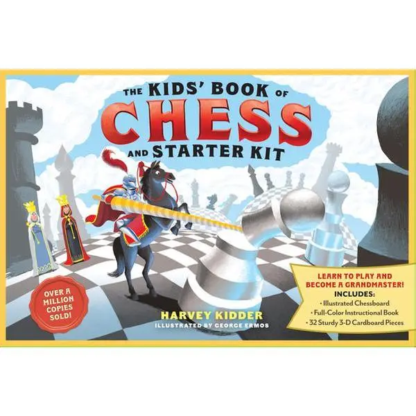 USED Book - The Kids' Book of Chess and Starter Kit: Learn to Play and Become a Grandmaster! Includes Illustrated Chessboard, Full-Color Instructional Book, and 3 by Kidder, Harvey (Misc.) - english