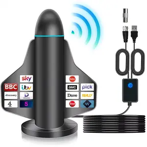 2026 Indoor Digital TV Antenna with Advanced Ic Chip, 50 Mile Range Signal Enhancement, 360 Degree Full Directional Reception, 4K/1080P Hdr Support