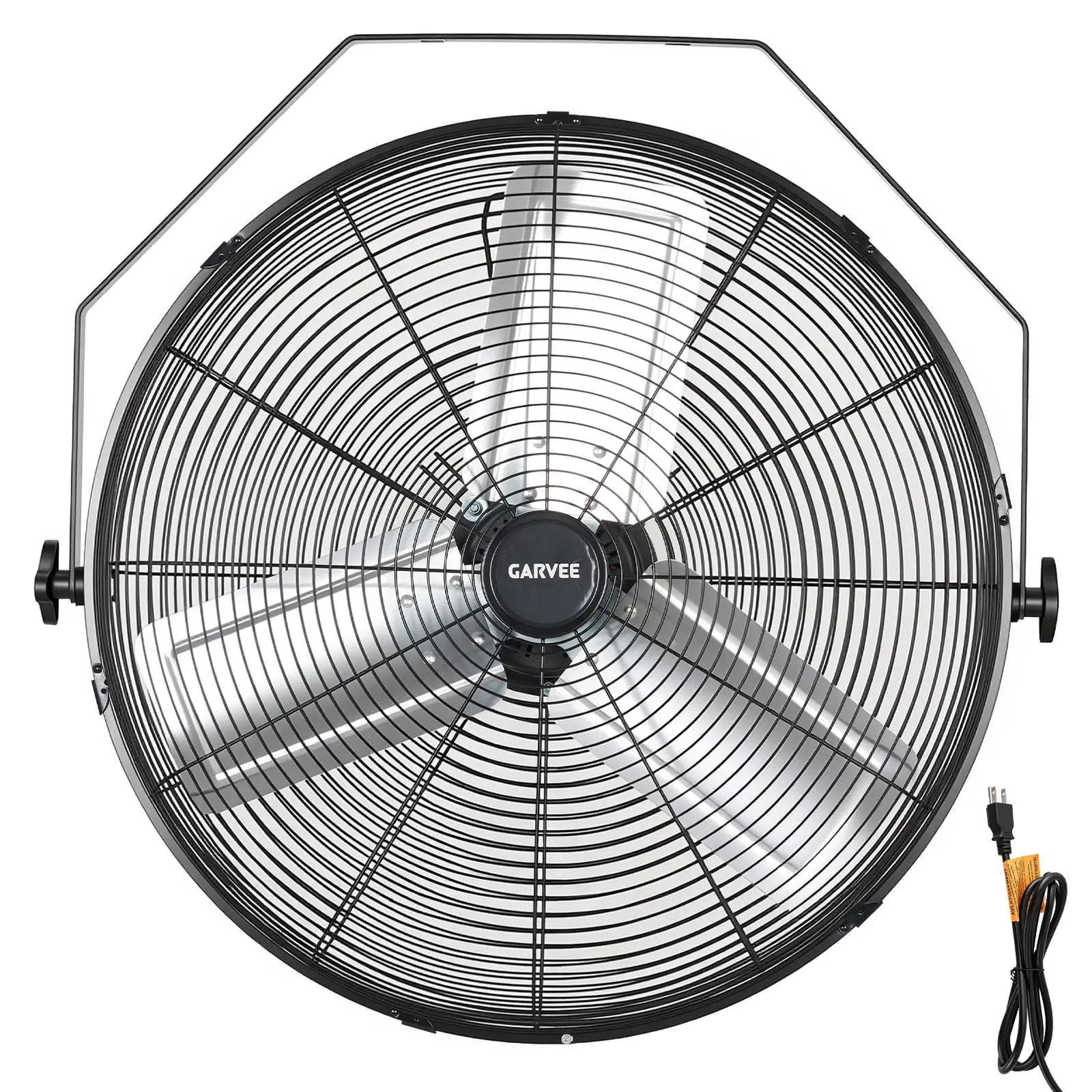 18 Inch Wall Mount Fan, 3500 CFM 3 Speeds High Velocity Industrial Fan with 360° Tilt Head, IP44 Waterproof Heavy-Duty Aluminum Blades for Workshop, Warehouse, Greenhouse, Commercial