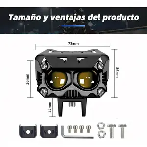 2-Pack 120W Dual-Color High/Low Beam LED Headlight Bulbs, 9-30V Waterproof Anti-Fog Lights for Motorcycles and Cars