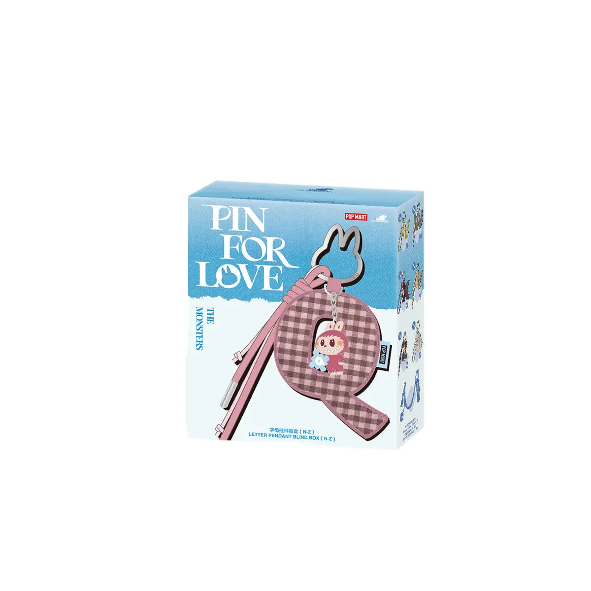 Pop Mart Labubu The Monsters Love Series Letter Pendant (N-Z) Single Blind Box - Authentic Seal Surprise Character Keychain, Key Fob for Collectible Figurine Enthusiasts