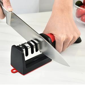 4-Stage Professional Kitchen Knife Sharpener - Tungsten, Diamond Ceramic Sharpening Stone for Chefs, Cutting Knives, Home Kitchenware