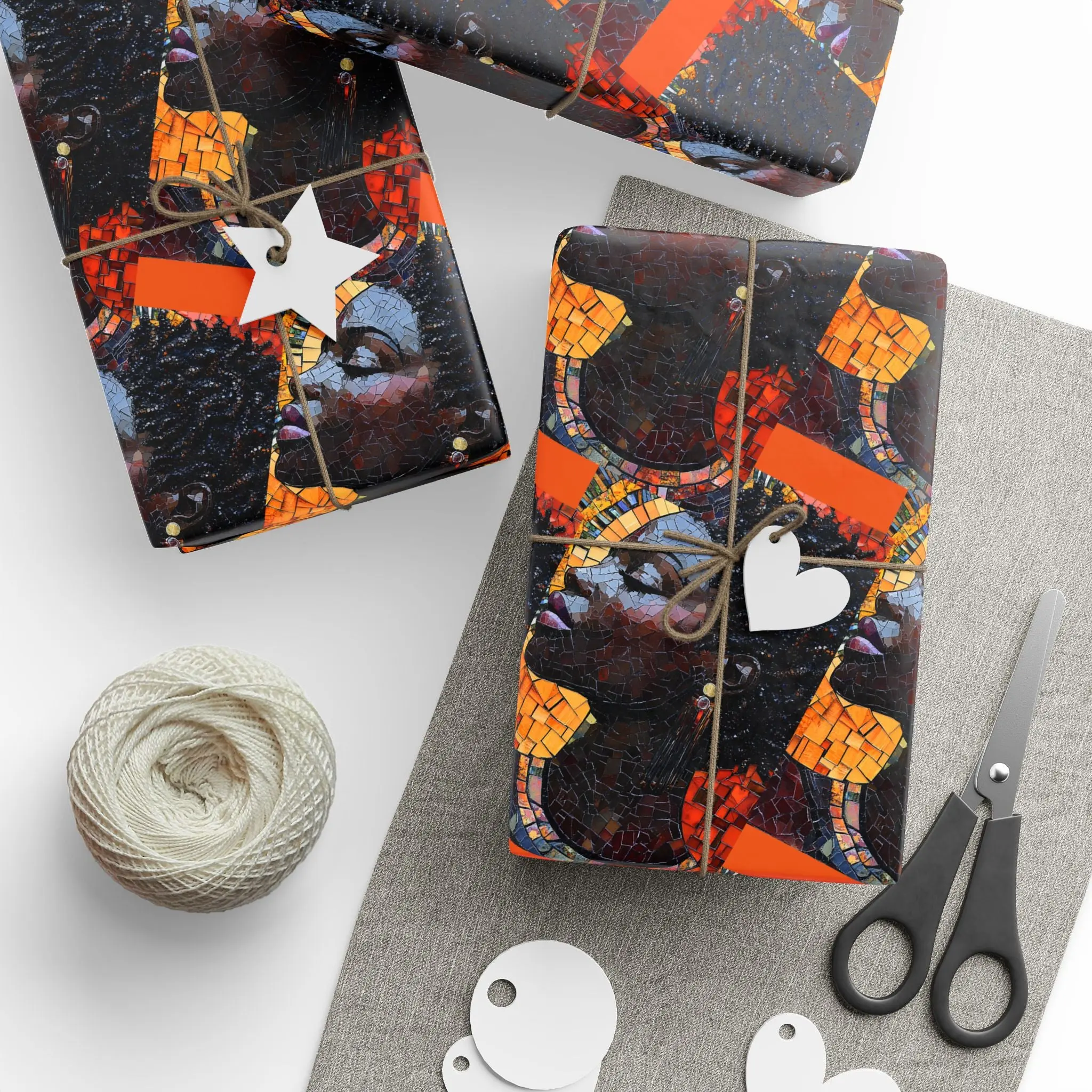 Radiant Mosaic African American Gift Wrap – A Unique Cultural Masterpiece