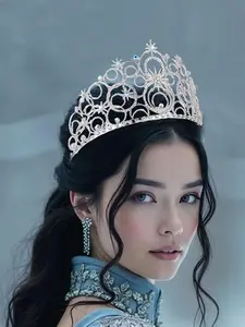 Glinda Bubble Crown, Magic Witch Crown Tiara, Noble Miss Alloy High-grade Hair Tiara, Fashion Accessories for Party, Elegant Crown Design, Daily Clothing Decor