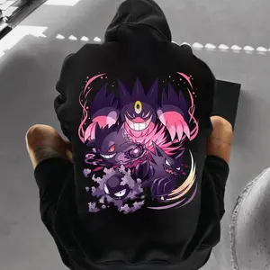 Gengar Halloween Shirt Aesthetic Gengar Sweatshirt For Mens Fashion Hoodies Pullover Athletic Daily Hoody Hooded Giftanime Clothes,Gengar ApparelSweatshirt, Hoodie For Men, Women