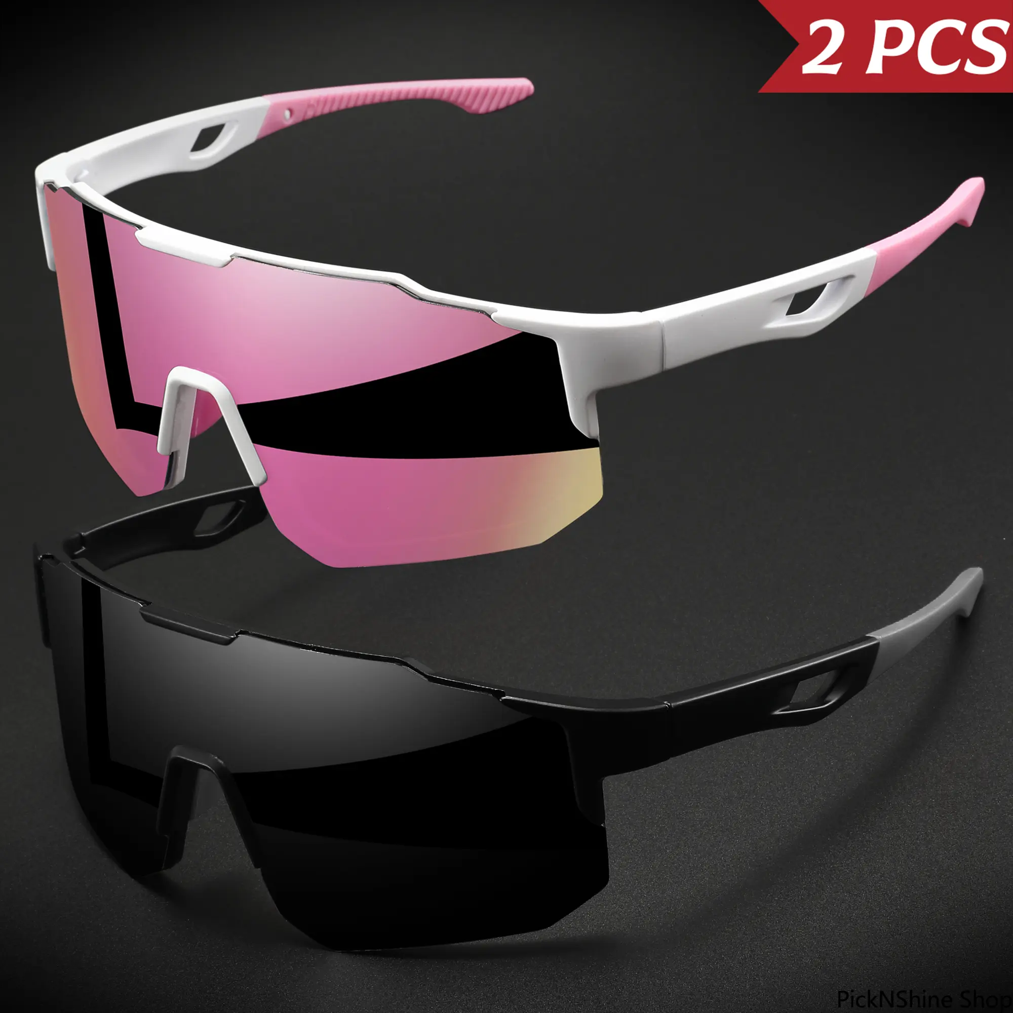 Unisex Oversized Wraparound Sports Sunglasses - UV400 Protection Lens, Lightweight Synthetic Frame, Anti-Glare, Comfortable Secure Fit, Sports Eyewear for Cycling, Hiking, Cycling/Hiking Ready, Uv Protection Lens, Wraparound Design