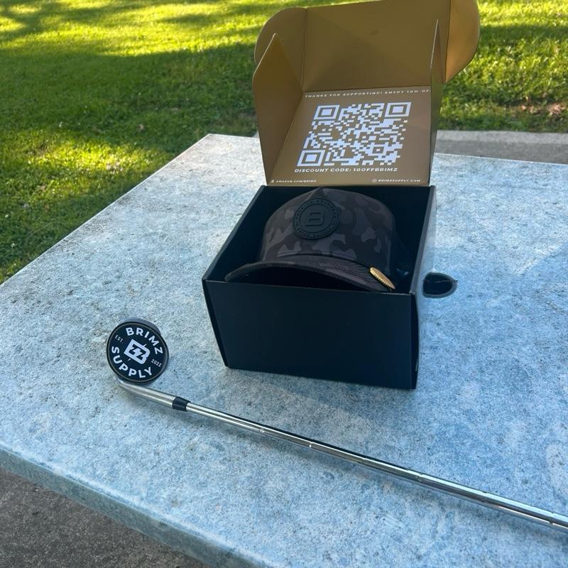 BRIMZ Outdoor Performance Hat Heather Grey - Breathable Sweat Resistant 5-Panel Baseball Cap Snapback for Golf Running Workouts Fishing Exercise All Seasons