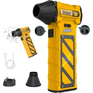 Compressed Air - Electric Air Duster, 60mph Wind Stepless Speed Canned Air for PC/Computer/Blaster/Electronics/Home Cleaning, 120000RPM Air Blower to Spray Air Can Dust Off Keyboard Cleaner(Yellow)