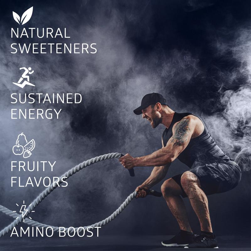 Just Energy Drink Powder, Refreshing Energy Drink Mix with 21 Energy-Boosting Ingredients, Includes B Vitamins, Choline, Zinc, Chromium and Inositol, 30 Servings