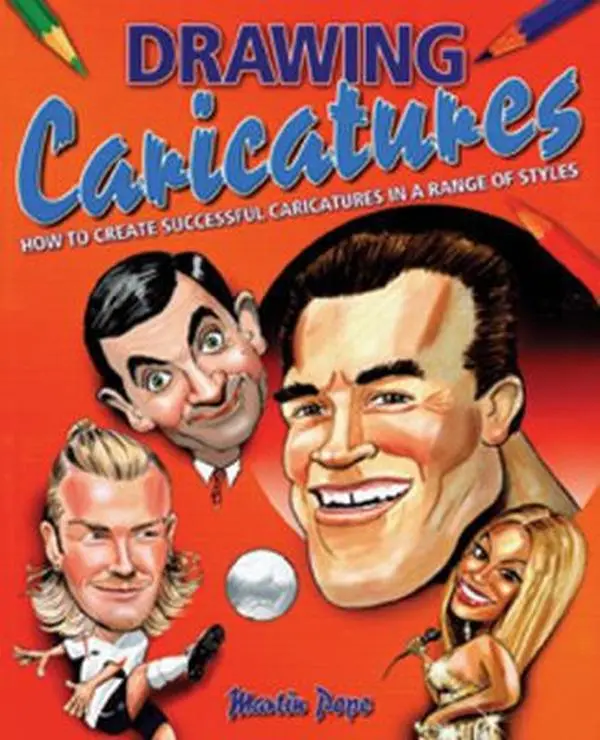 Used Paperback Book - Drawing Caricatures: How to Create Successful Caricatures in Multiple Styles by Martin Pope (English) - Sketching, Depth, Illustrator Instructions for Novices
