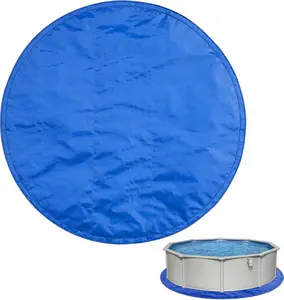 8FT Pool Liners, Multipurpose Round Under Pool Ground Cloth Tarp, Easy to Fold Durable Blue Pool Liner Pad, Puncture Resistant Protector Mat for Above Ground Pools