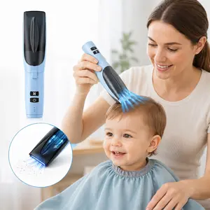 Baby Hair Clippers, Electric Shavers, Youth Hair Trimmers, Quiet Home Hair Clippers with Automatic Suction, Ceramic Blades, Portable USB Rechargeable, Easy Styling And Smooth Cutting, Professional Electric Hair Clippers with Limit Combs
