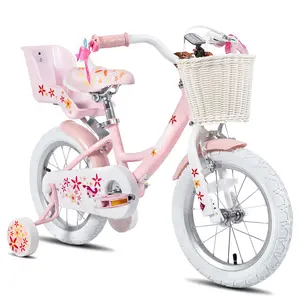 JOYSTAR Girls Bike for 2-9 Years Old Kids 12-18 Inch with Training Wheels Basket and Doll Seat kickstand boy girl
