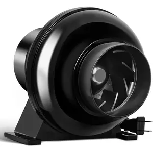 4 Inch 195 CFM Inline Duct Fan HVAC Exhaust Blower Air Circulation Vent for Hydroponics Grow Tents/Basements/Kitchens Ventilation, New