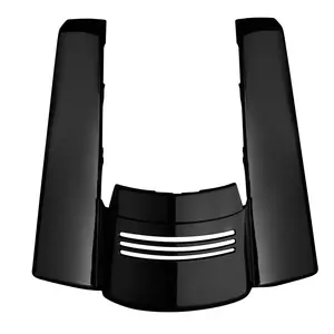 Vivid Black Stretched Dual Blocked Tri-Bar Fender Extension for Harley® Touring '09-'25