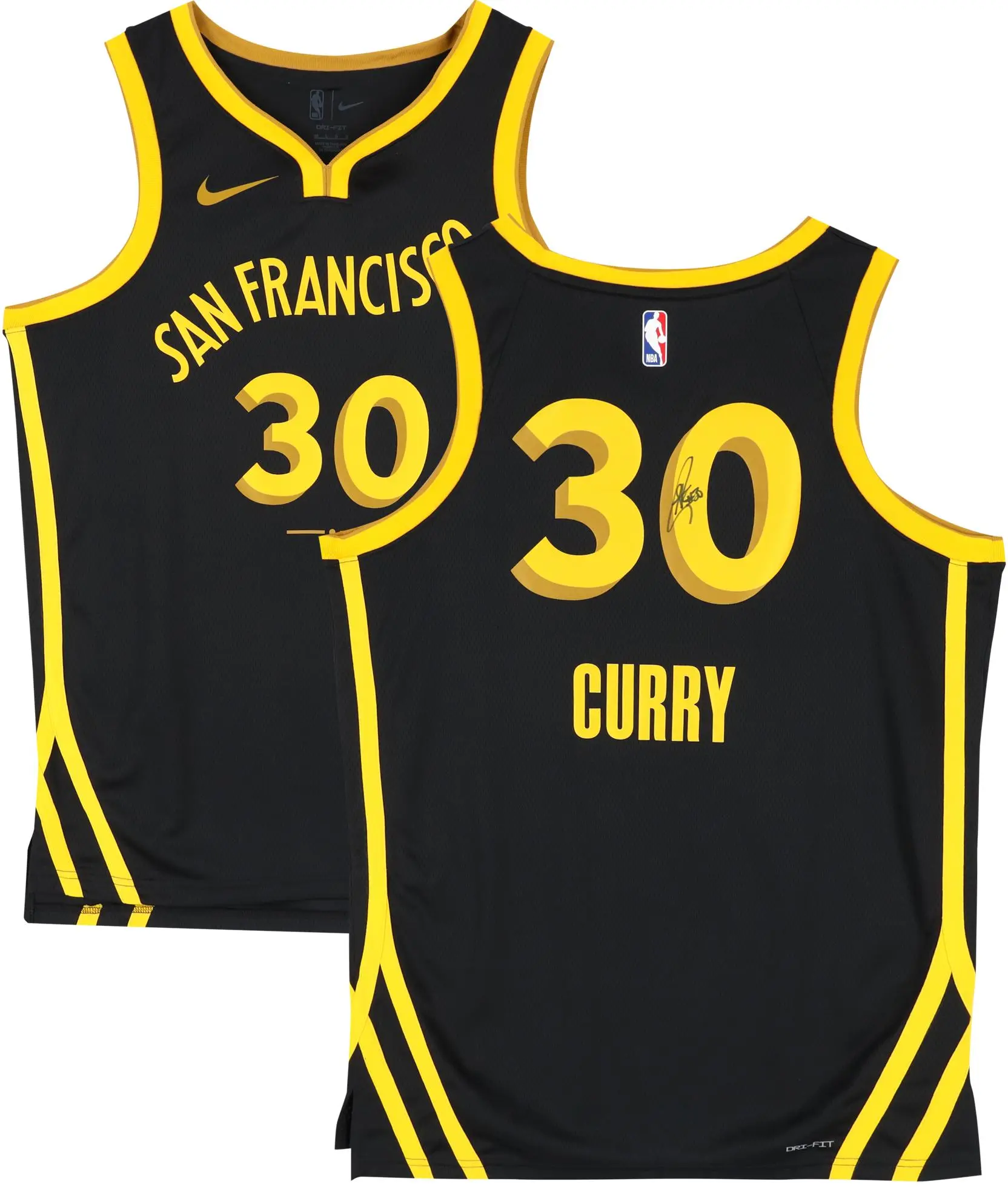 Stephen Curry Golden State Warriors Autographed Black Nike 2023-24 City Edition Swingman Jersey - BAS - Fanatics Authentic Certified