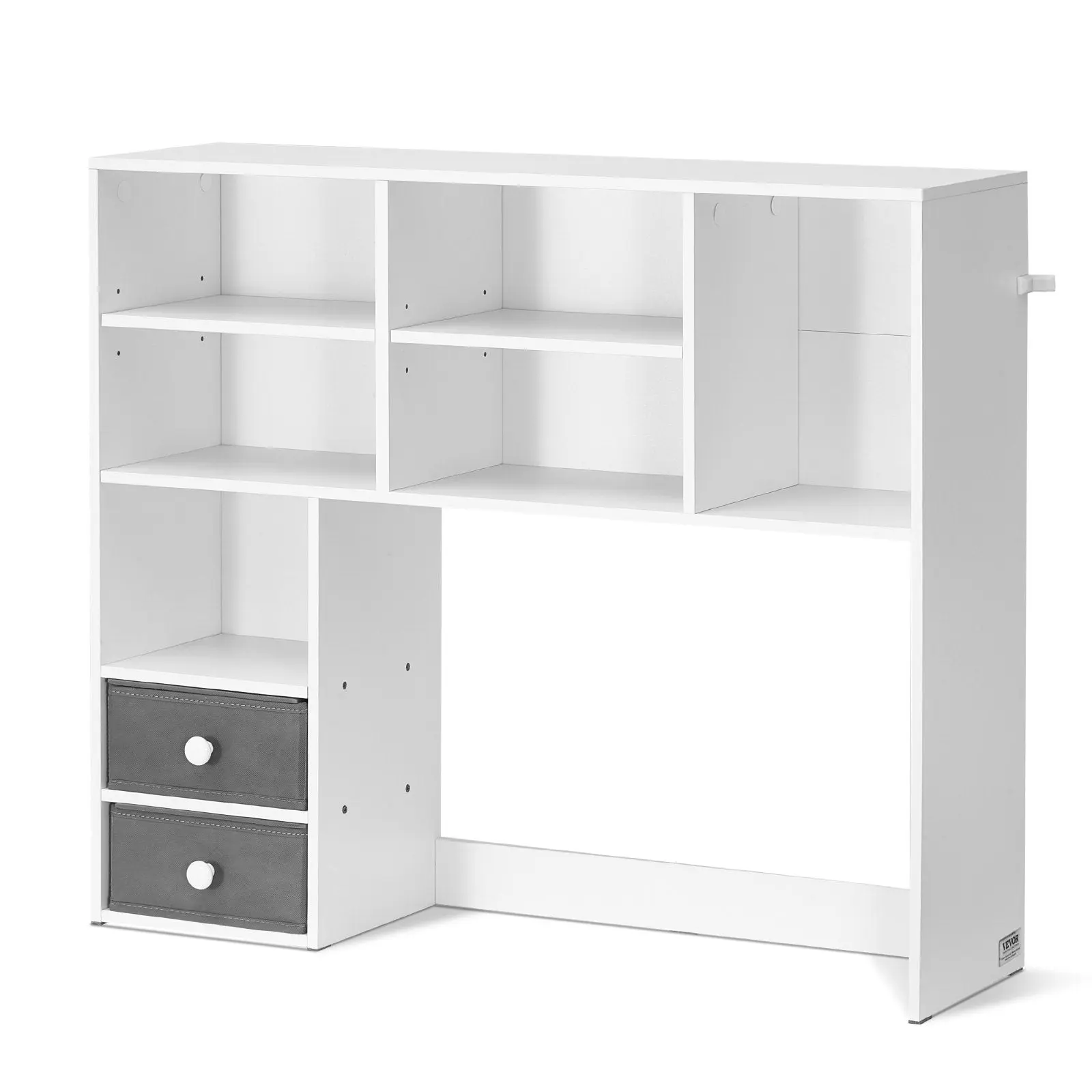 3-Tier Desktop Bookshelf with Drawers – White 3-Tier Desktop Bookshelf with Drawers – White