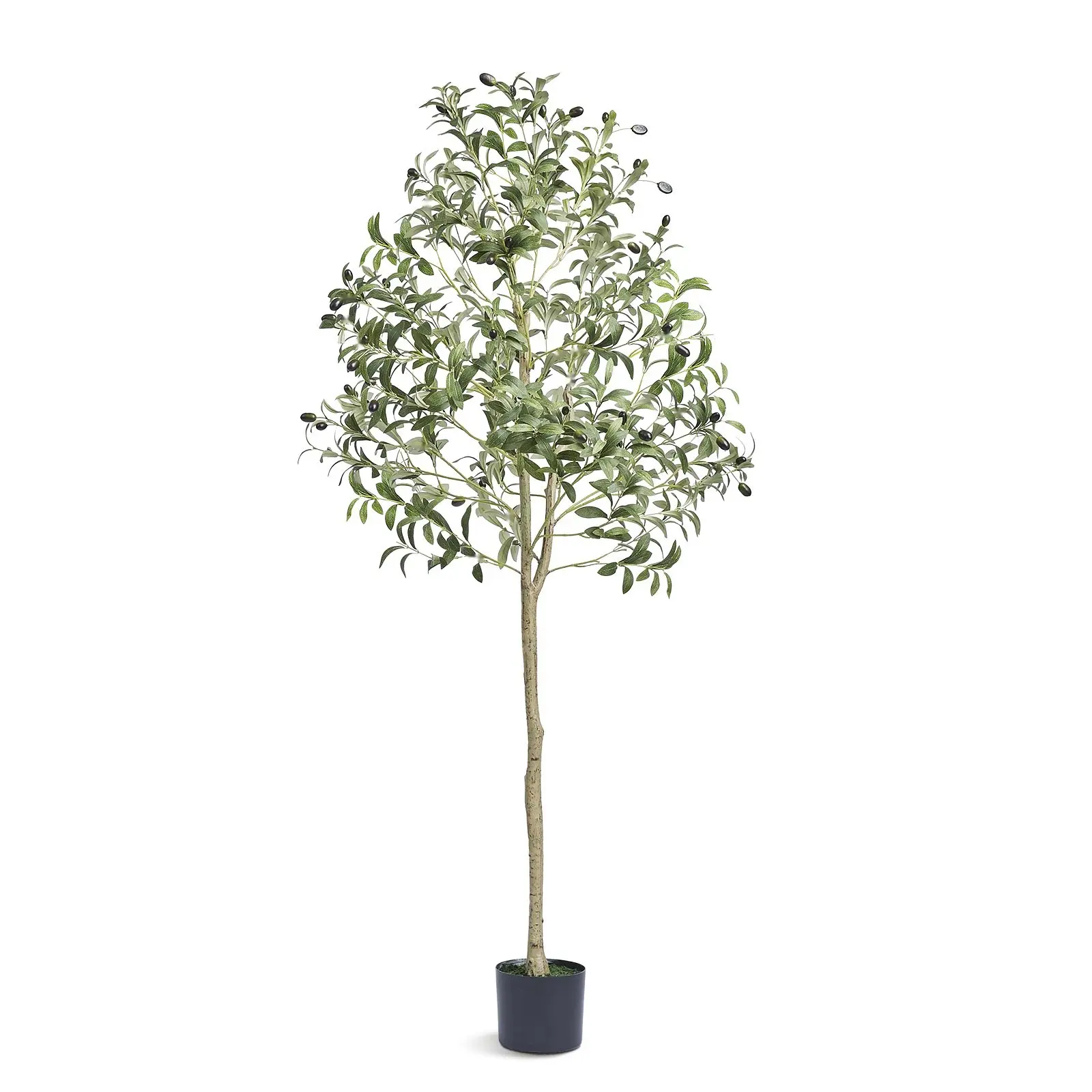 Artificial Olive Tree, 5 Ft Tall Faux Plant, Secure PE Material And Anti-Tip Tilt Protection, Low Maintenance, Lifelike Green Fake Potted Tree For Home, Office, Indoor Outdoor Decor, Durable Indoor-Outdoor Greenery