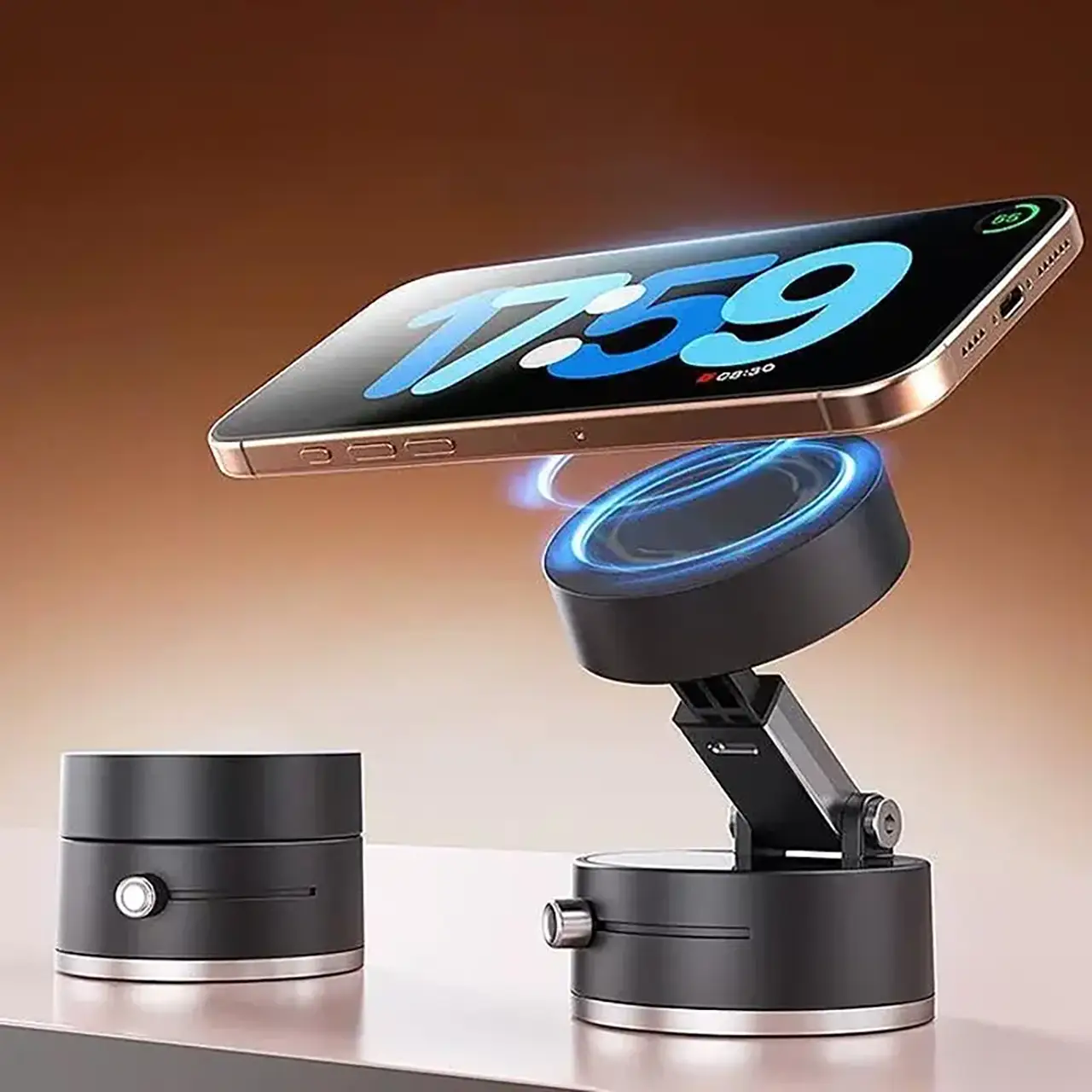 【2025】New Vacuum Magnetic Phone Stand - Foldable & Retractable Design, Super Strong Magnet, All-Scenario Application for Car/Home/Office Folding