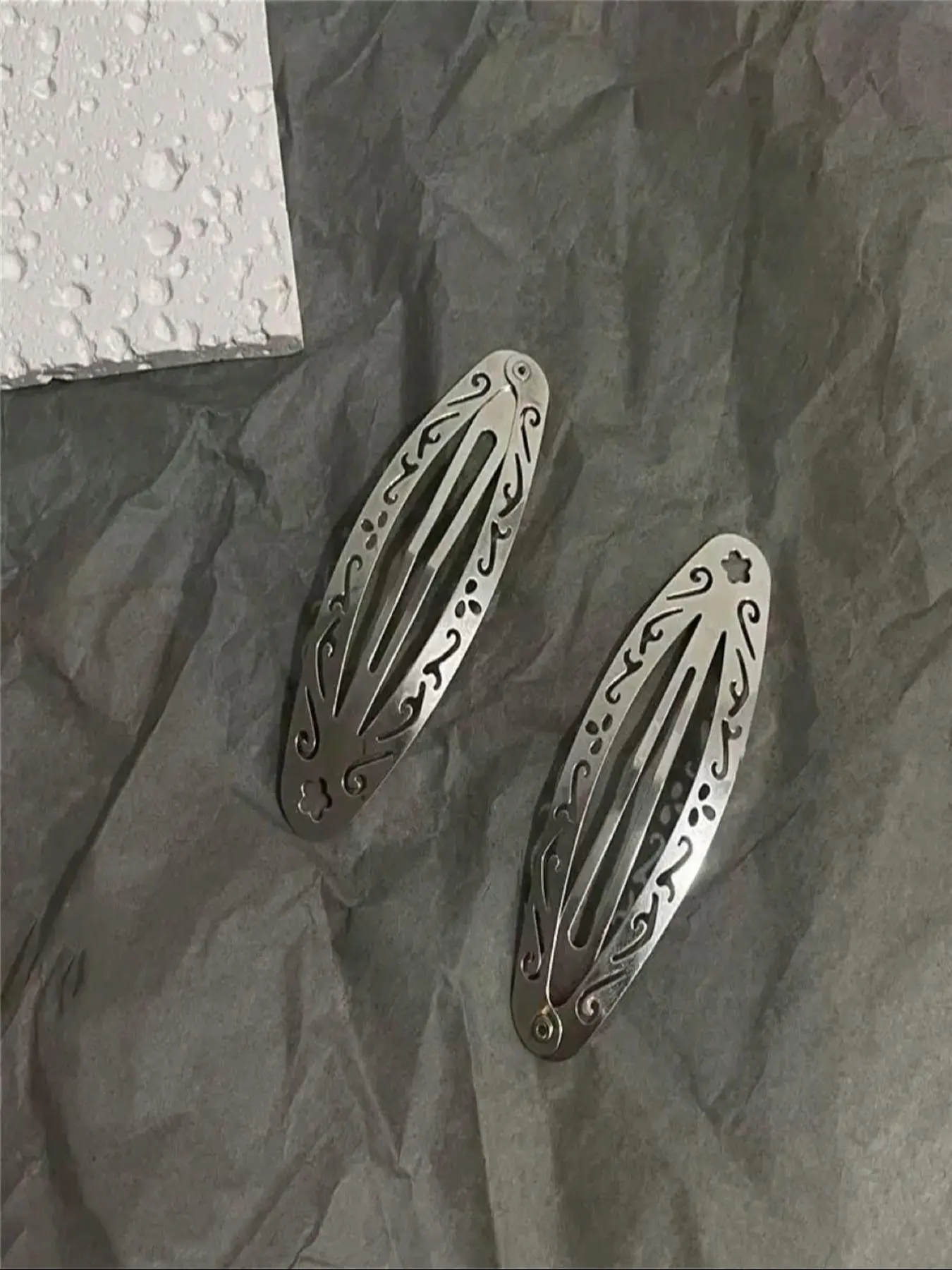 Vintage Flower Engraved Hair Clip, Elegant Hair Accessories for Women & Girls, Trendy All-match & Exquisite Hair Clip for Daily & Party Decoration, Cute Hair Accessories, Hair Flower Clips