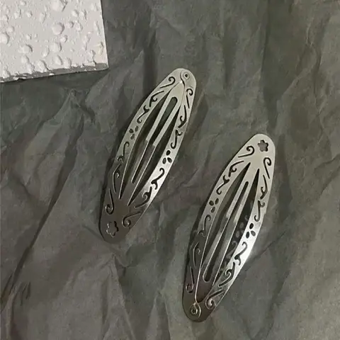 Vintage Flower Engraved Hair Clip, Elegant Hair Accessories for Women & Girls, Trendy All-match & Exquisite Hair Clip for Daily & Party Decoration, Cute Hair Accessories, Floral Hair Clips, Hair Flower Clips