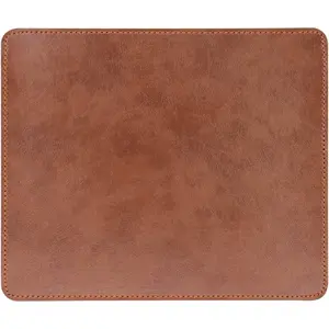 Non-Slip Rubber Base Leather Mousepad for Laptop Computer PC Personality Desings Gaming Mouse Pad Mat 9.45 X 7.87 inch (Leahter Mouse Pad-Coffee, 9.45 X 7.87 inch)