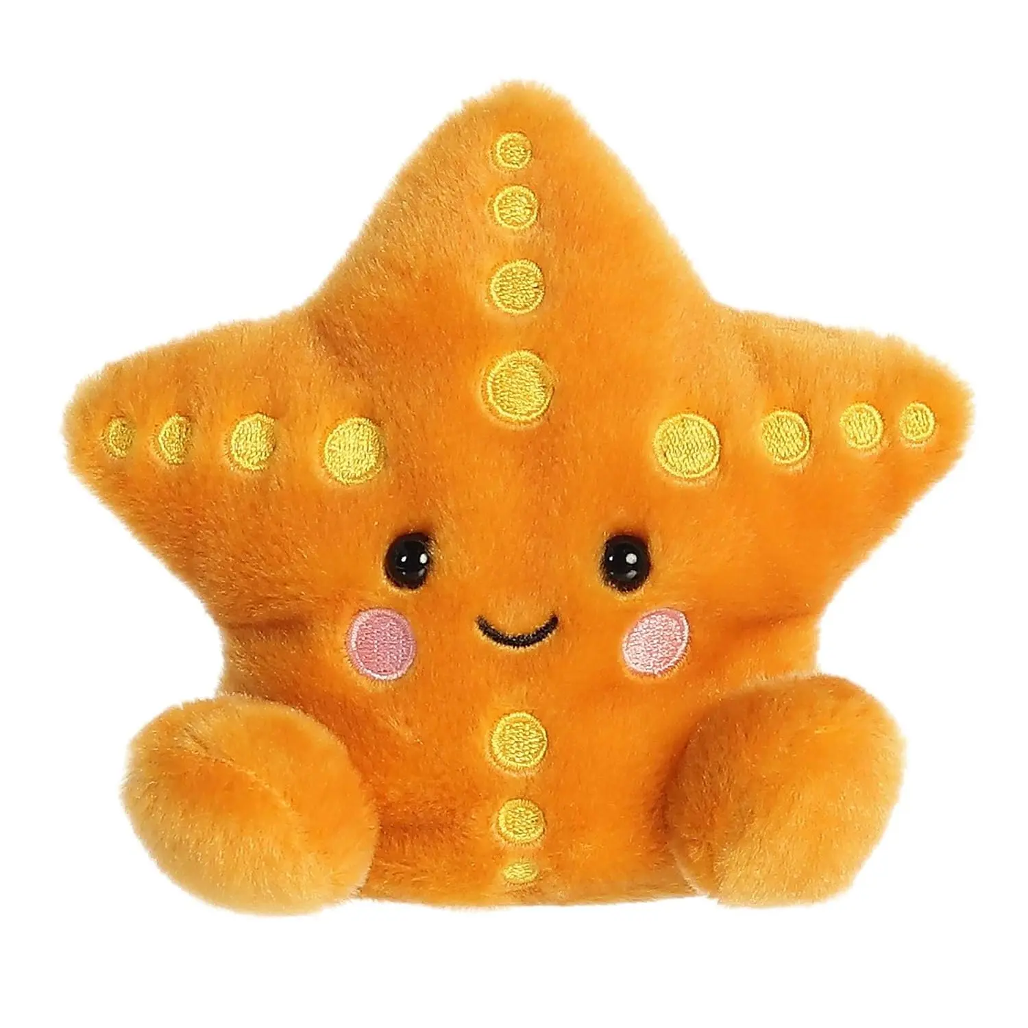 Aurora Palm Pals Treasure Starfish Stuffed Animal, Collectible Aquatic Plush Toy for Kids and Adult Collectors, Eco-Friendly Bean Fill, Orange, 5.5 Inches