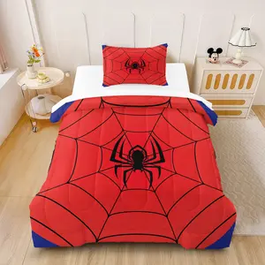 Spiderweb Line Print Comforter Set, Decorative Bedding Set, Includes One Comforter and 1/2 Pillowcase without Core, Reinforcing The “Web” Wrapping Feeling, Design Dynamic and Power, Warm Bedroom Decoration, Suitable for All Seasons