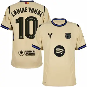 Unisex Soccer Barcelona Team Lamine Yamal Champions League Playoffs 2025/26Home Stadium Replica Jersey - Blue