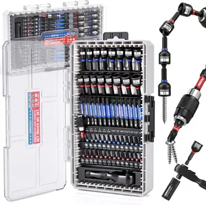 59-Piece Magnetic Nut Driver Bit Set, SAE and Metric Nut Drivers with Screwdriver Bits, Ratchet Wrench, Quick-Change Bit Holder and Storage Case for Automotive Repair, Home Repair and DIY Projects#fathersdaygift
