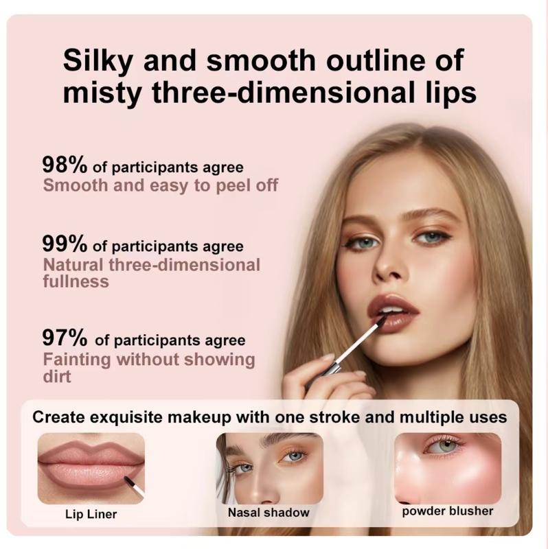 Shop Clearance Valentine's Day Gifts 4Pcs Peel Off Lip Liner Stain Set Waterproof Nude Matte Lip Tint Non Fading 24H Color Hold for All Skin Types Eyeliner