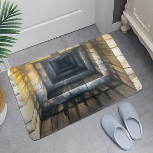 2D Printing Optical Illusion Trap Door Mat Non-slip Washable Floor Mat for Entryway Living Room Home Decor Deep Well Channel Mat