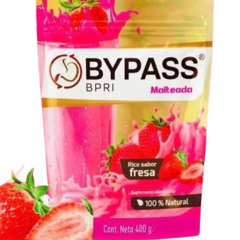 Bypass BPRI Malteada Shake 400g Strawberry Natural Flavor 100% Natural Protein Supplement for Healthy Eating Habits Premium grateful Smoothie