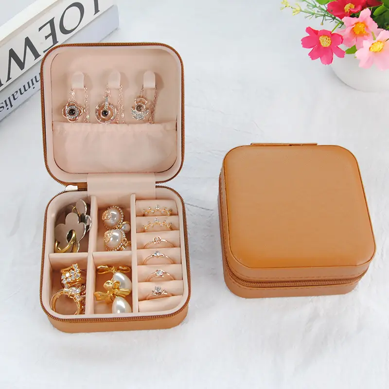 PU Zipper Style - Coffee